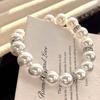 Vintage High-Gloss Cold White Artificial Crystal Pearl Bracelet Bracelet.