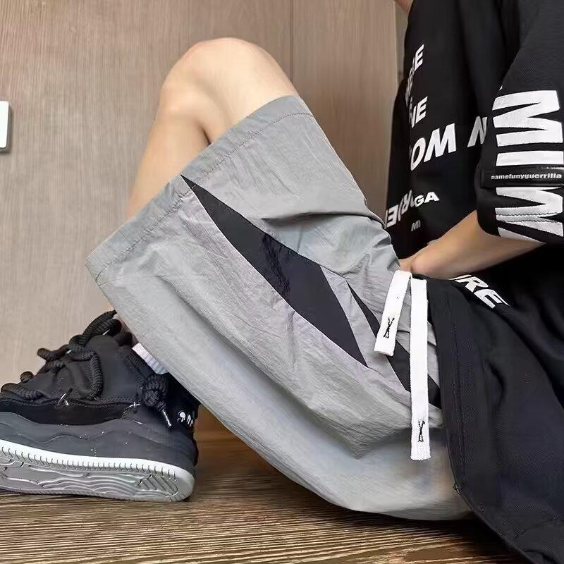 Tooling Men's Summer Retro Straight Wide-leg Shorts Loose Five-point Pants Bf Casual Pants Tide