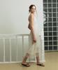 GREENBUTTER Silky Jacquard Lace Dress (Cream)