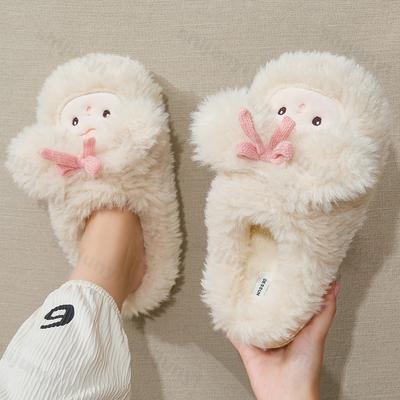 Mode Paar Baumwollpantoffeln 2025 Herbst Winter Neu Niedliche Damen Rutschfest Indoor Hausschuhe Leicht Komfort Warm Herren Plüschschuhe
