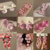 Super Fairy Pink Flower Love Fringed Earrings Versatile Temperament Earrings Light Luxury Earrings Women
