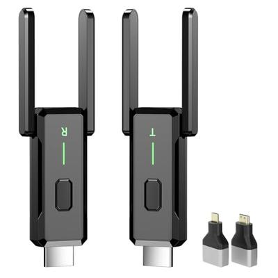Enhanced Wireless HDMI Transmitter/Receiver with WiFi 6 Dual Antennas, Compact and Easy To Store, Wireless Display Adapter, HDMI Wireless, Stable Tran