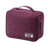 Portable Cationic Fabric Travel Organizer Bag with Handle Multi-Compartment Storage Case for Electronics Accessories and Small Items