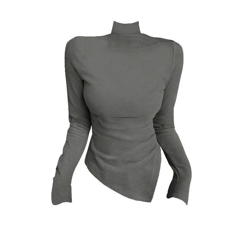 Women's Slim Fit Irregular Long Sleeve Top