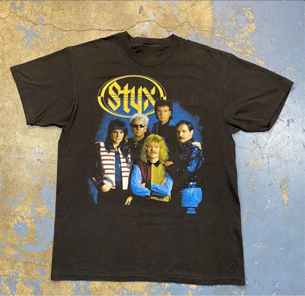 Styx Edge of the Century Tour Rock N Roll T-Shirt Cotton CS088 Unisex T-Shirt M