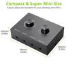 Bi-Directional Audio Switcher 2/4 Way 3.5mm Stereo Audio Switch 2x1/1x2 4x1/1x4 with Mute Button for PC Headphones Speaker