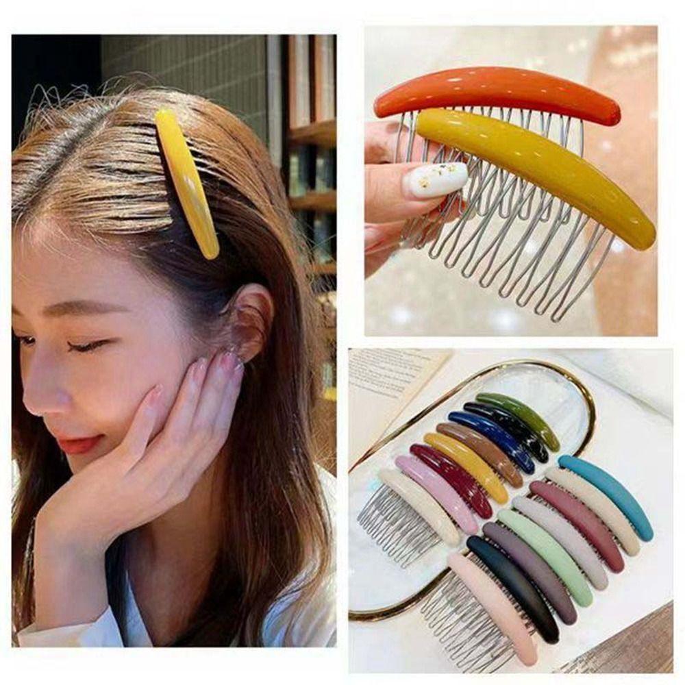 Candy Color Hair Clip Hair Comb Hairpin Hair Comb Broken Hair Clip Cute Hair Comb Clip Children