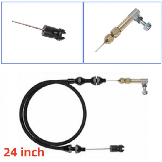 Universal 24  Car Throttle Cable Braided Stainless Steel For Ford GM &More