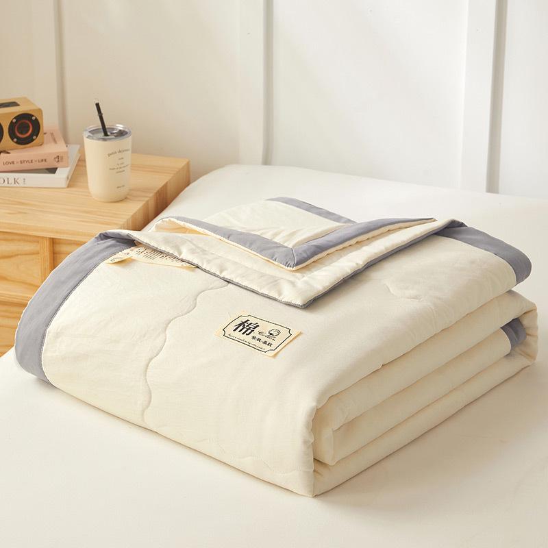 Xinjiang Cotton Summer Quilt: Machine Washable Blanket for Nude Sleeping and Air Conditioning