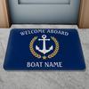 Welcome Aboaro Your Boat Name Since Floor Mat Personalized Nautical Rug Door Mat Entrance Carpet for Bathroom Welcome Mat