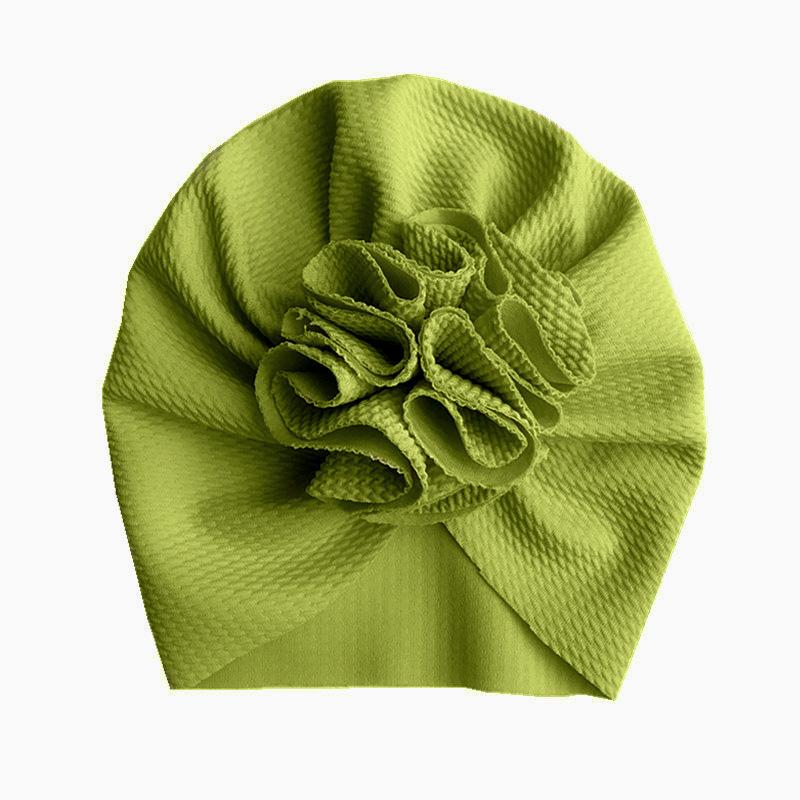 Cute Flower Baby Turban Hat Soft Baby Girl Headwrap Beanie Hat For Newborn Infant Toddler Headwear Headband