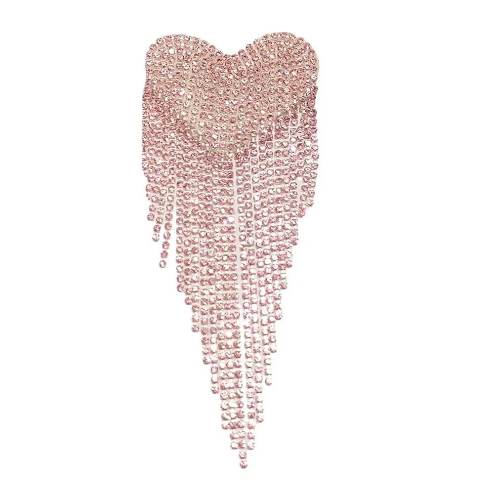 Beaded Tassel Epaulette Delicate Long Chain Punk Shoulder Jewelry Retro Heart DIY Clothing Appliques Accessories Men Women