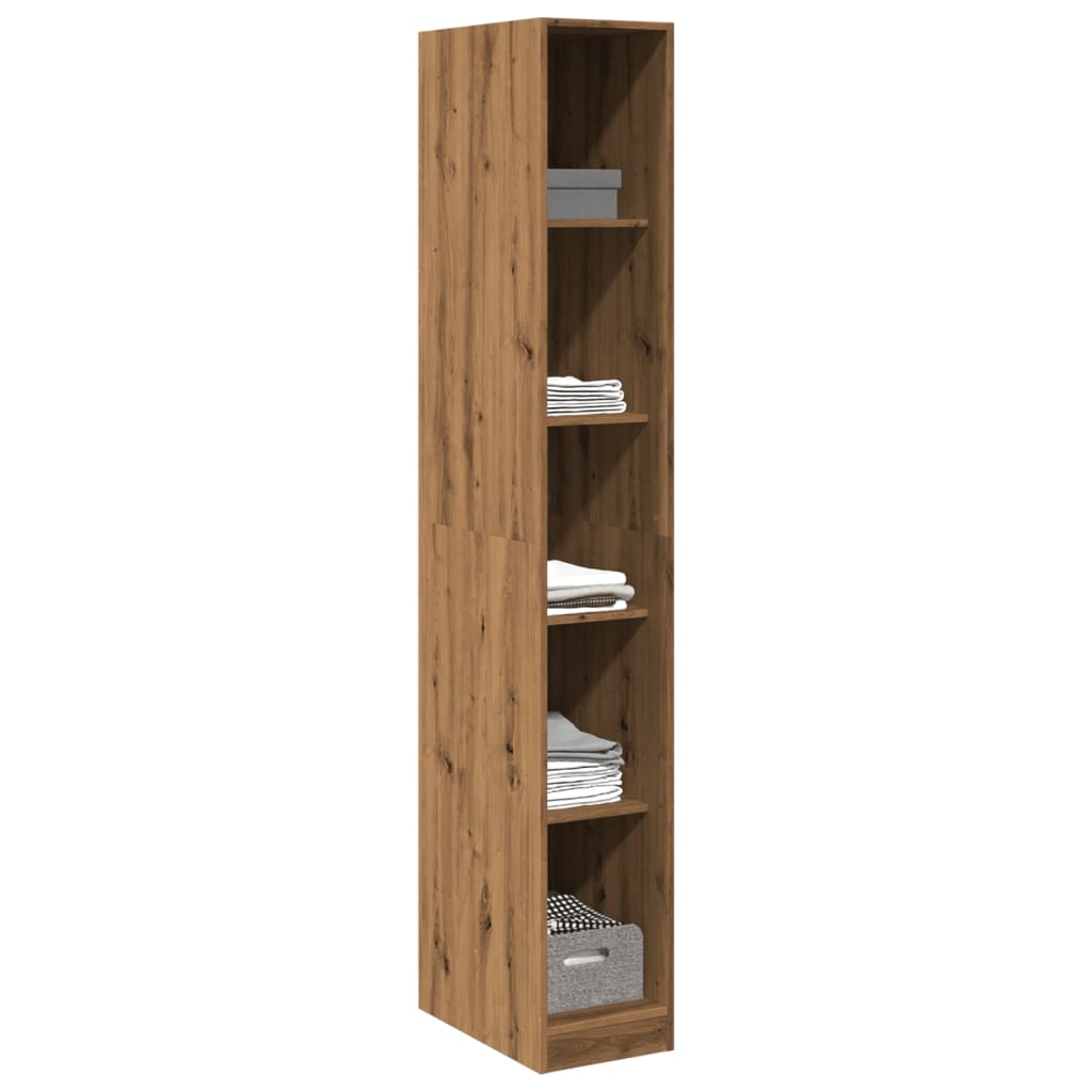 Artisan Oak Wardrobe 11.8 x 19.7 x 78.7 in (30 x 50 x 200 cm) Particleboard