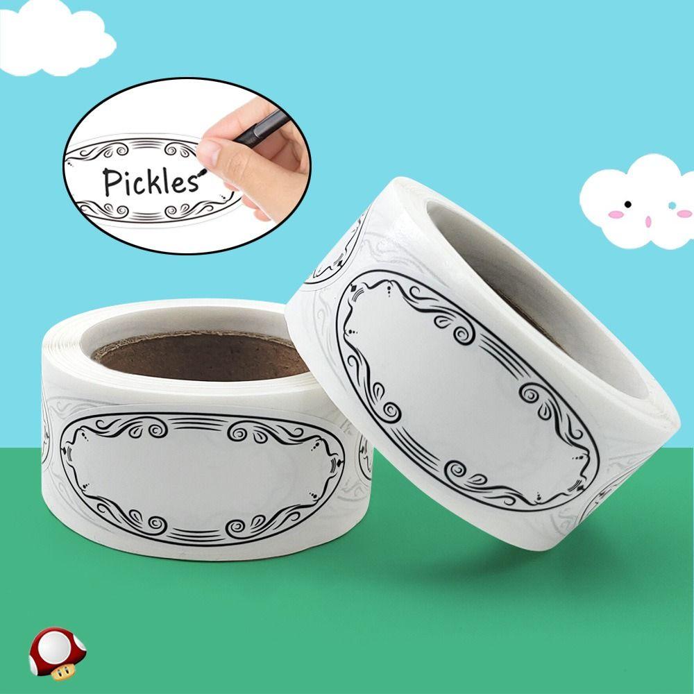 150Pcs/Roll Oval Food Storage Stickers Bottle Labels  for Fridge&Freezer Storage Organizer