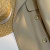 2025 Autumn Women's Khaki Petite Trench Coat: Popular Commuter Casual Top
