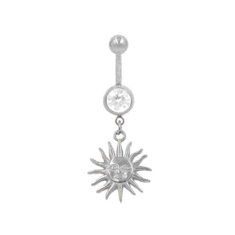 Gaibei Stainless Steel Sun Navel Ring Piercing Jewelry