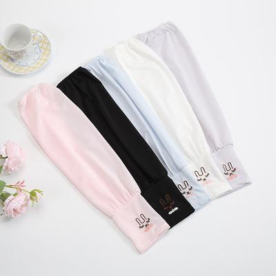 Women's Summer Cute Rabbit Print Ice Silk Sun Protection Arm Sleeves