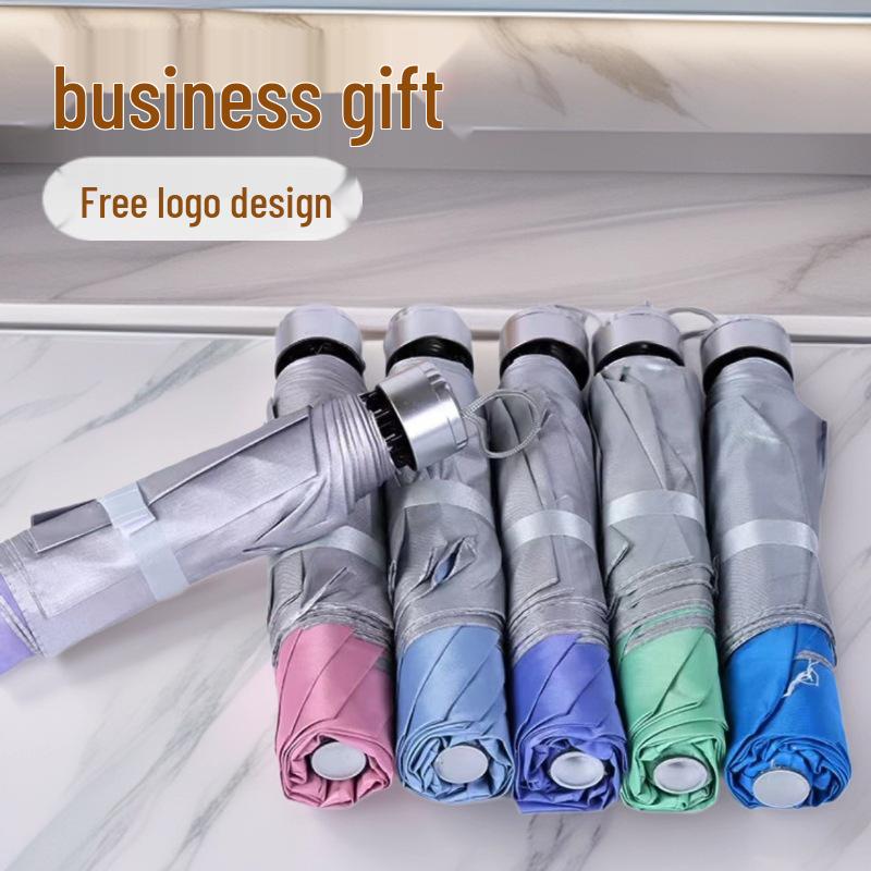 Kreativní slunečník s dvojím použitím se stříbrnou vrstvou: Manuální Dárkový Reklamní Deštník s Logem Slunečník