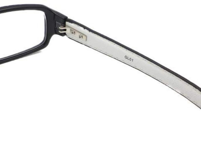Stylish and Fashionable Reading Glasses with Leather GL01 Men's Glasses/senior Temples, Black, 2.50