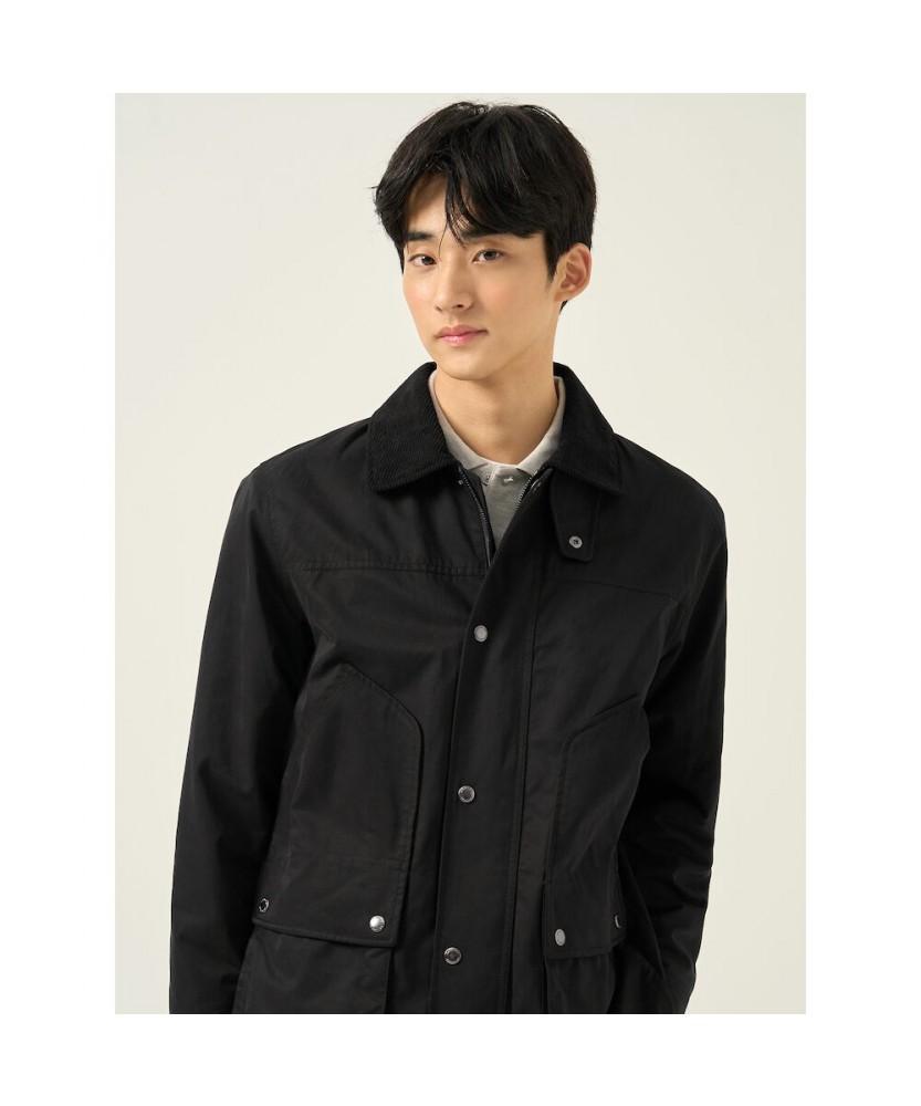 Beanpole Men Contrast Neck Field Jacket - Black