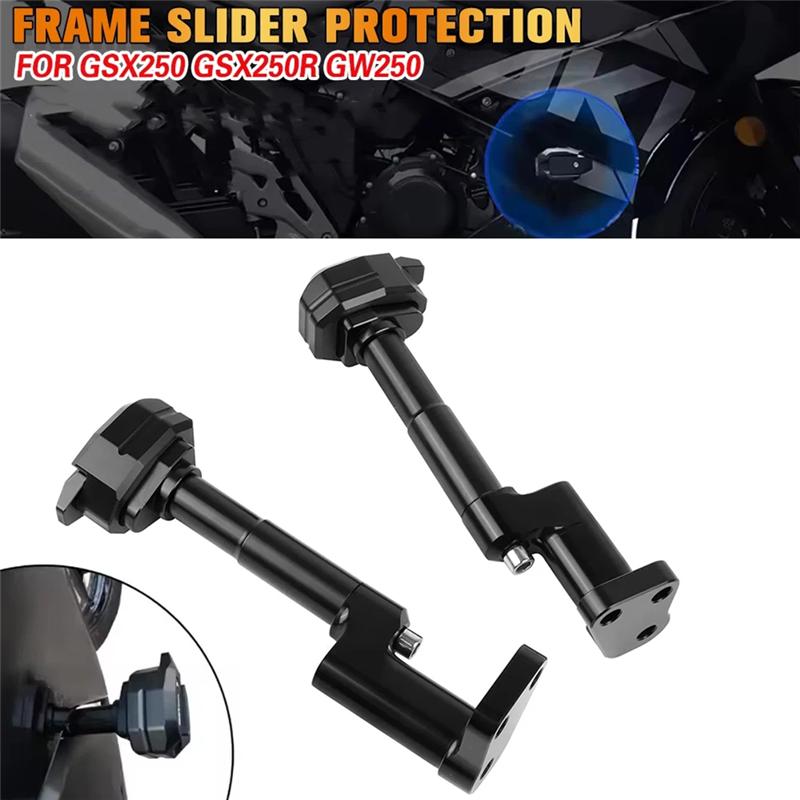For GSX250R DL250 GW250 Motorcycle Engine Protector CNC Frame Slider Guard Cover Crash Pad Falling Protection