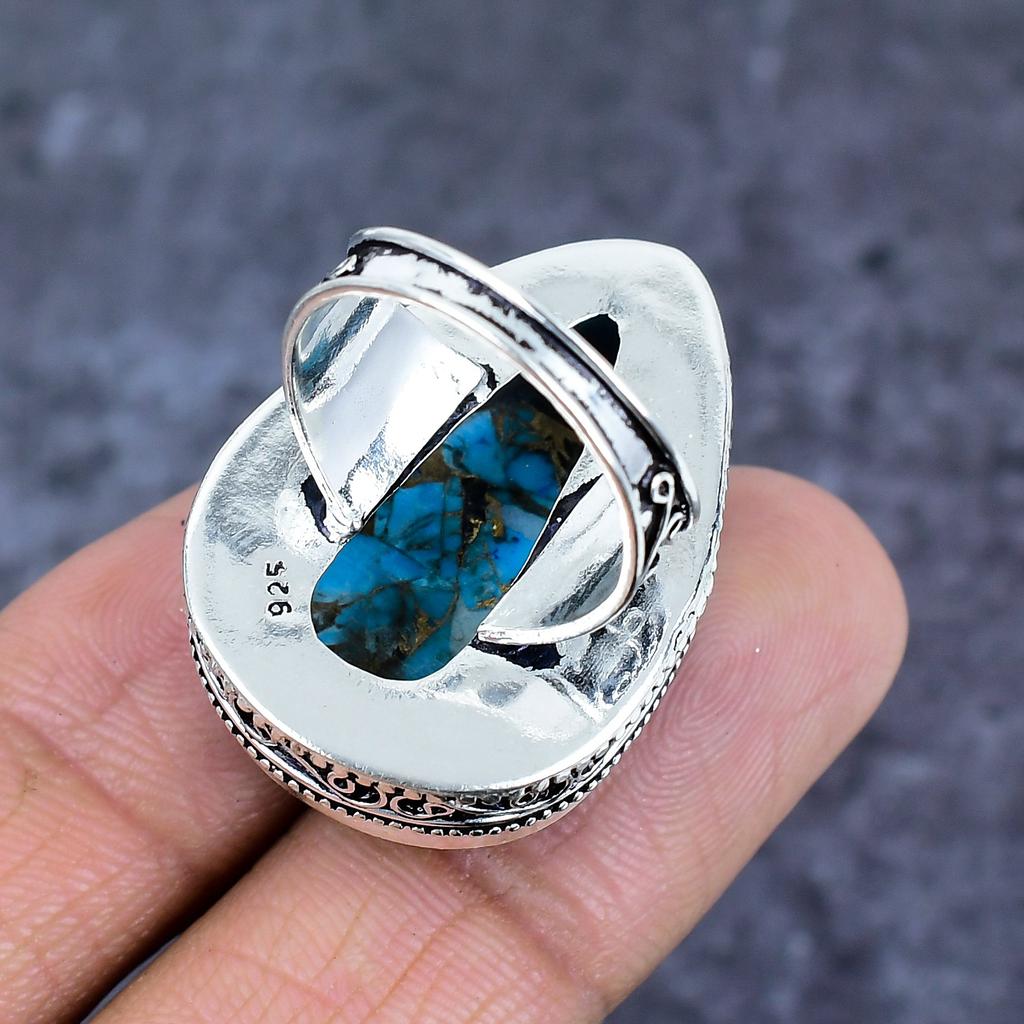 Natural Spiny Oyster Gemstone 925 Sterling Silver Jewelry Ring Size 9 ET-4808