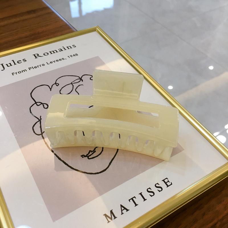 

Полупрозрачная заколка-краб для волос в корейском стиле, идеально подходящая для элегантных причесок и конского хвоста Jelly Cream