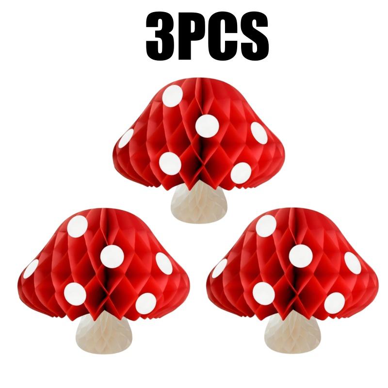 Paper Mushrooms Honeycomb Centerpieces Hanging Party Supplies for Birthday Baby Shower Party Garden Decorations