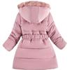 Girls Warm Winter Coat Fleece Lined Thick Long Jacket Kids Outerwear