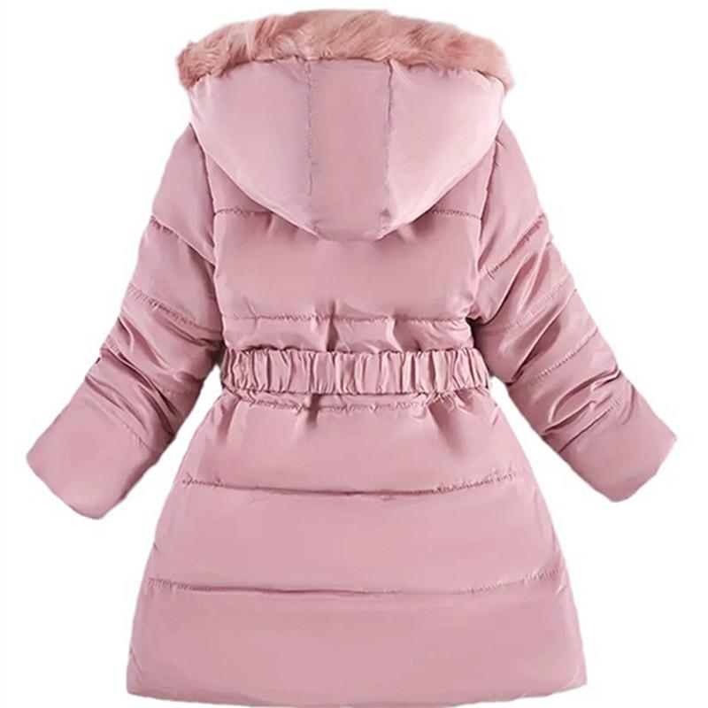 Girls Warm Winter Coat Fleece Lined Thick Long Jacket Kids Outerwear