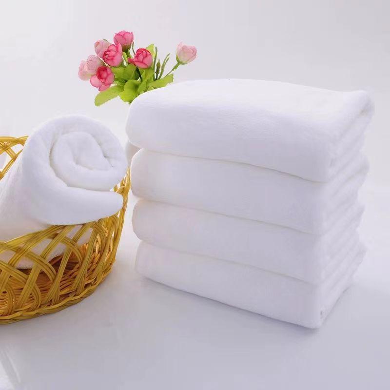 Premium White Cotton Bath Towel for Hotels & Salons - Absorbent & Durable