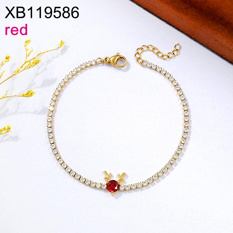 Elegant Gold-Plated Diamond Cross Bracelet for Women - Titanium Steel Fashion Jewelry