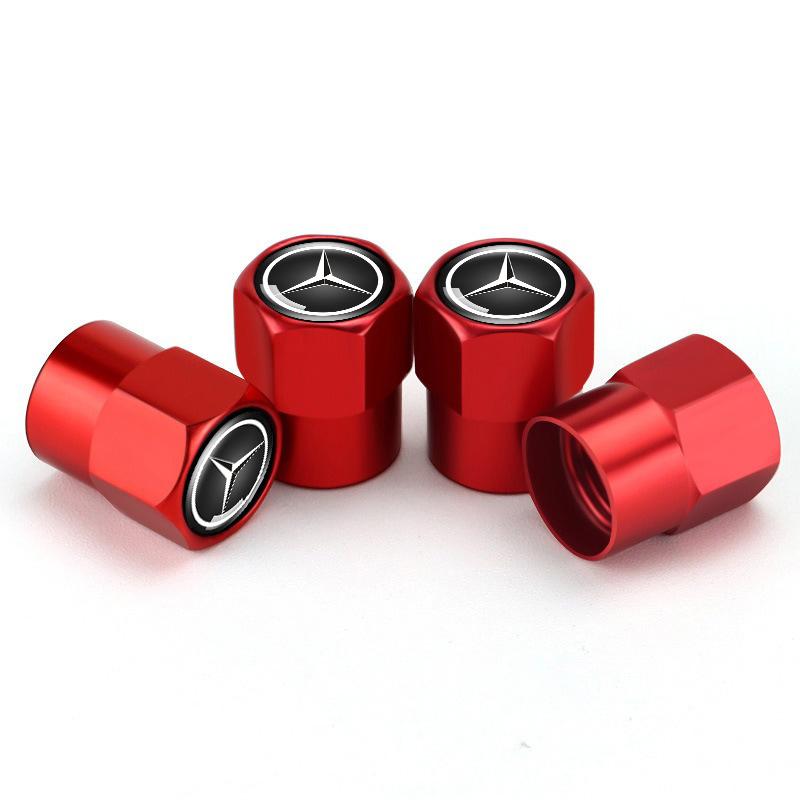 4pcs Styling Car Wheel Tire Rim Valve Stem Caps Covers For Mercedes Benz AMG W203 W206 W220 W205 W211 W212 W201 W210 stickers RW7