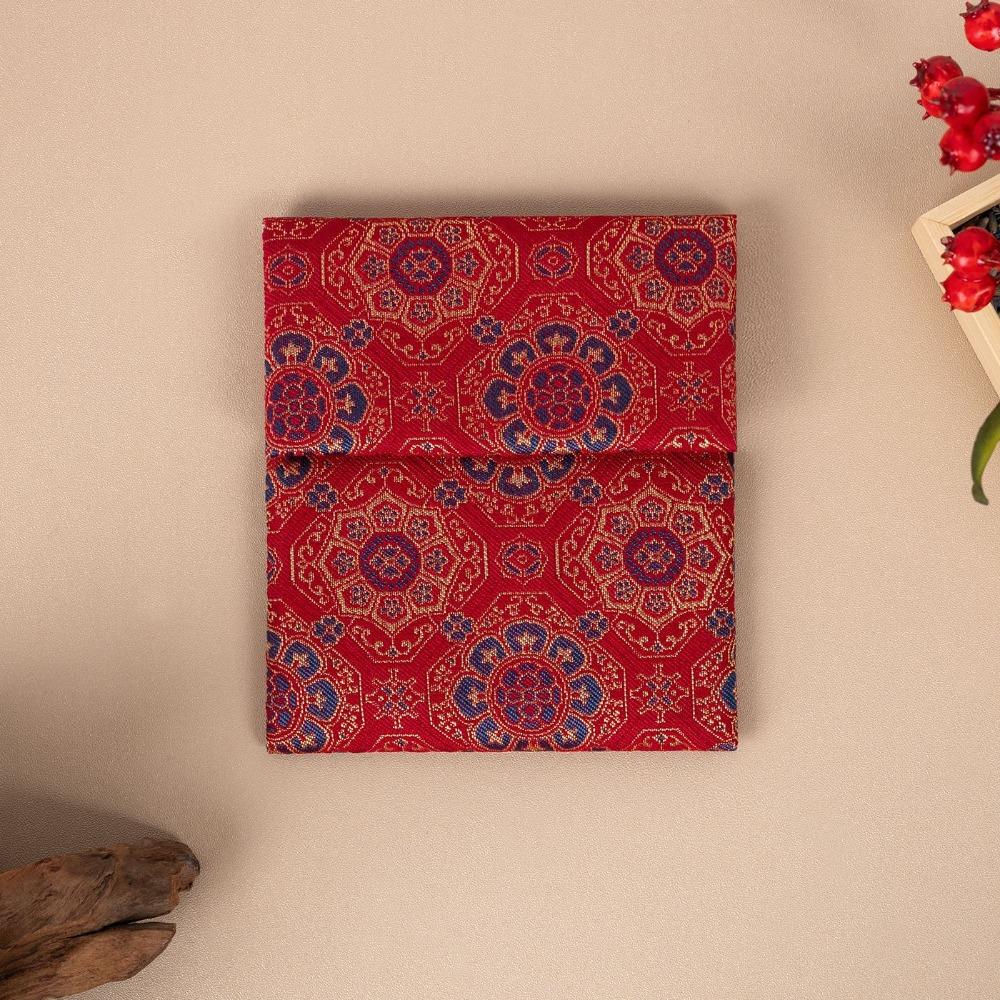 

Elegant Design Double Layer Ancient Style Jewelry Bag Exquisite Handmade Song Brocade Bag Cultural Play Storage Gift красный