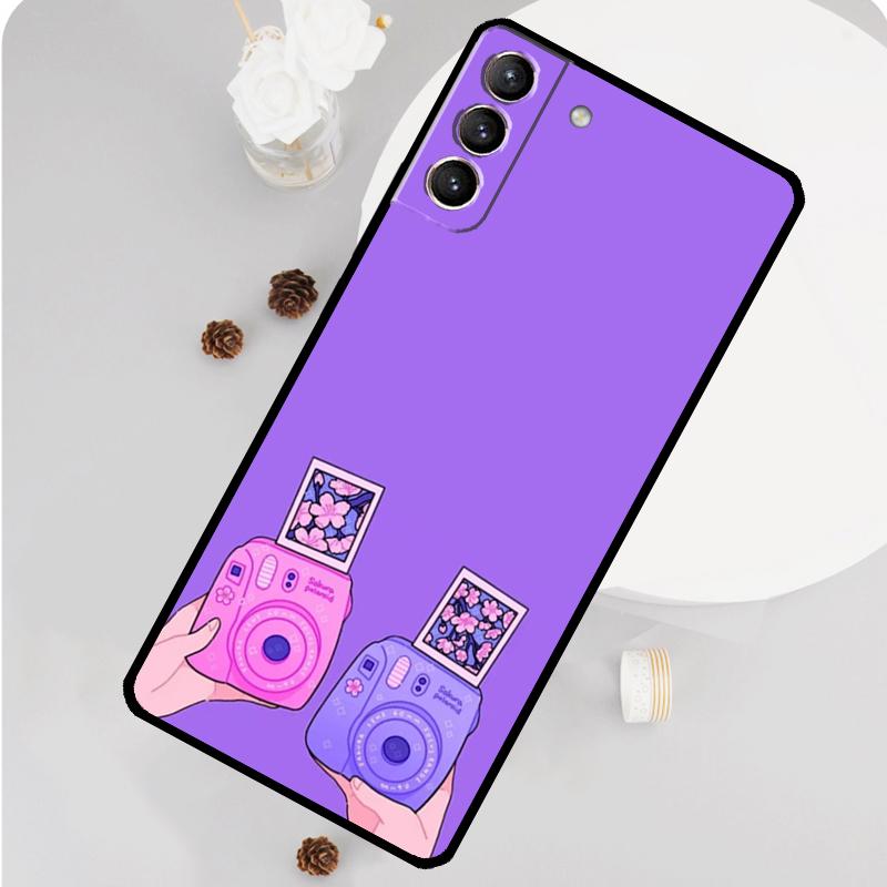 Purple Aesthetic Phone Case For Samsung Galaxy S25 S26 Ultra S20 S21 S22 S23 S24 S10 Plus S25 FE Funda Cover