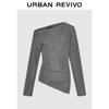 UR Women's Rhinestone One-Shoulder Pleated Knit Top