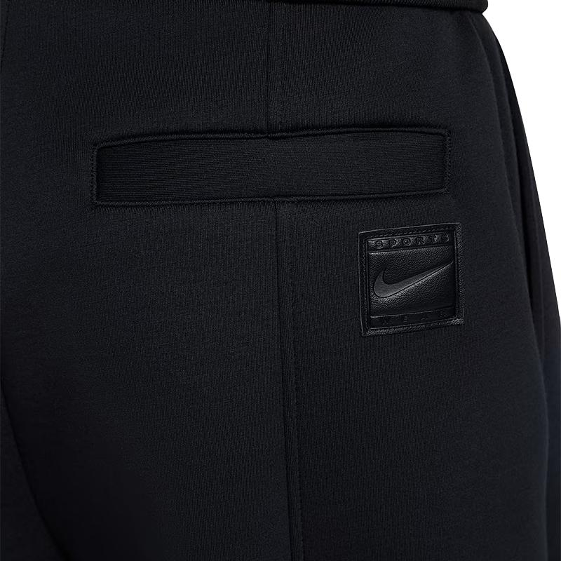Nike Pantaloni Larghi da Donna in Pile Moderno a Vita Media Neri HV1965-010