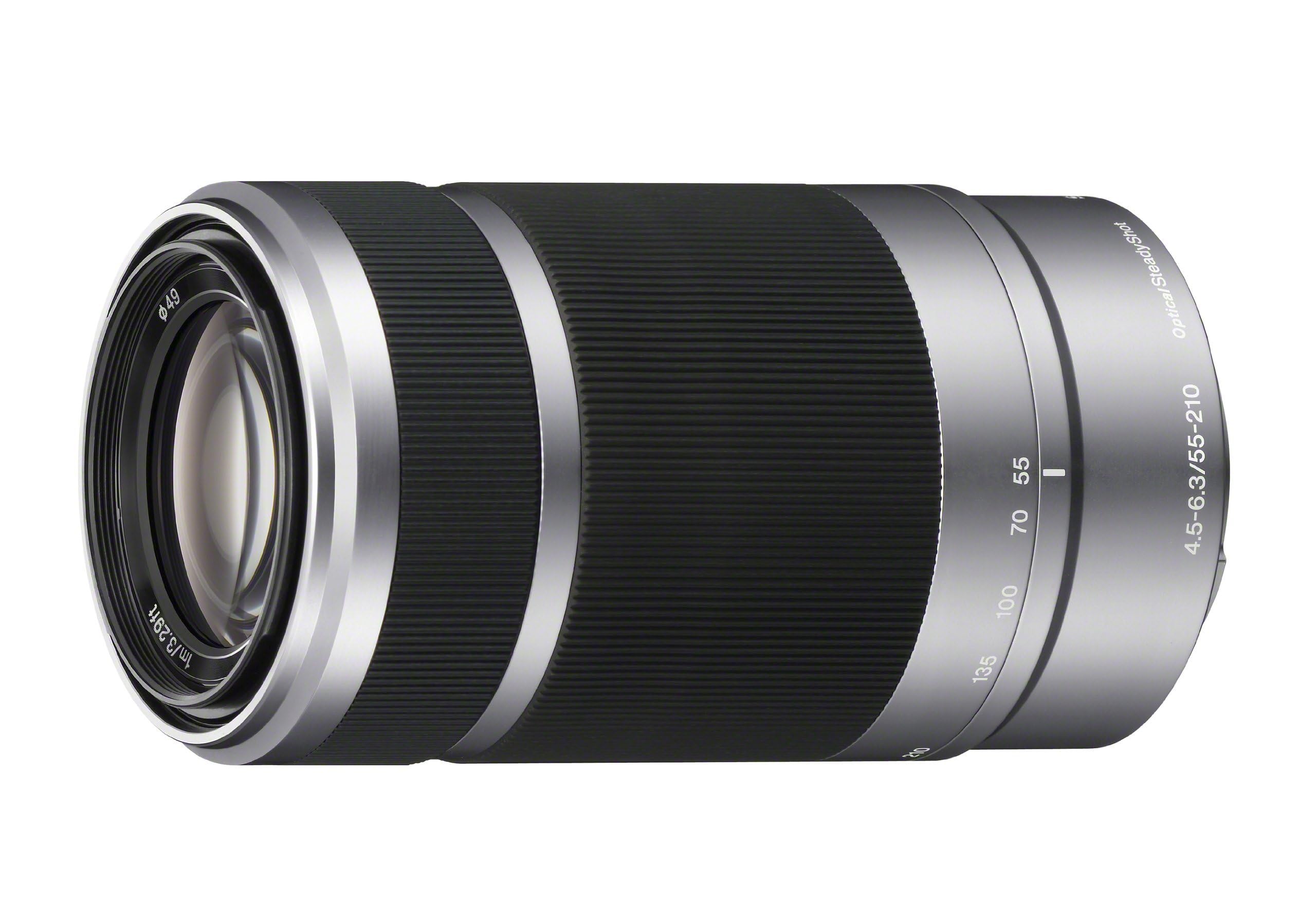 Sony E OSS Lens for Sony Cameras Silver 55-210mm f4.5-6.3 E-Mount (Certified Refurbished)
