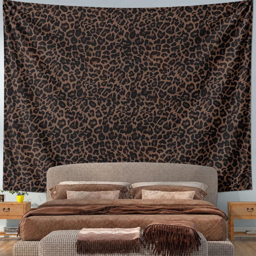 Leopard Print Pattern Tapestry Wall Hanging Wild Animal Texture Art Decor for Bedroom Living Room