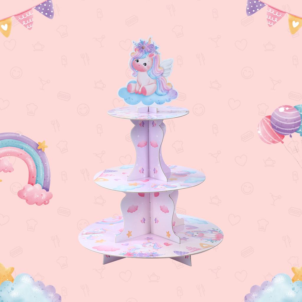 Unicorn Cupcake Stand Birthday Party Decor Kids Girls Wedding Birthday Party Favors Unicorn Dessert Holder Supplies Baby Shower