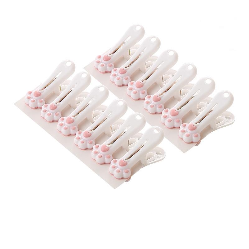 12pcs Creative Cat Claw Clothespin Windproof Clothes Pegs Cute Underwear Socks Clips Multifunctional Laundry Hanging Clips