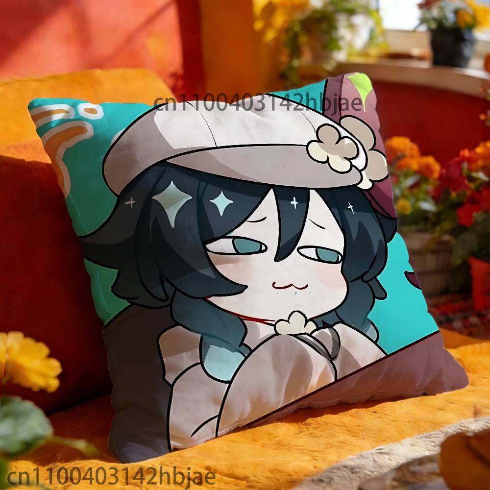 Venti Chibi Pillow Case Print Polyester Fiber 40X40 cm Home Sofa Throw Cushion Cover Decoration