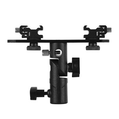 T-shaped Flash Bracket Stand& 2 Cold Shoe for Canon Nikon YONGNUO Speedlite