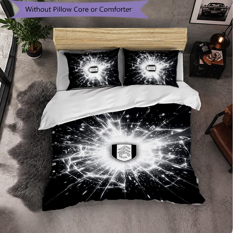 Set Biancheria da Letto Fulham Football 3 Pezzi Morbido Set Copripiumino con Federe Set Decorazione Camera da Letto per la Casa