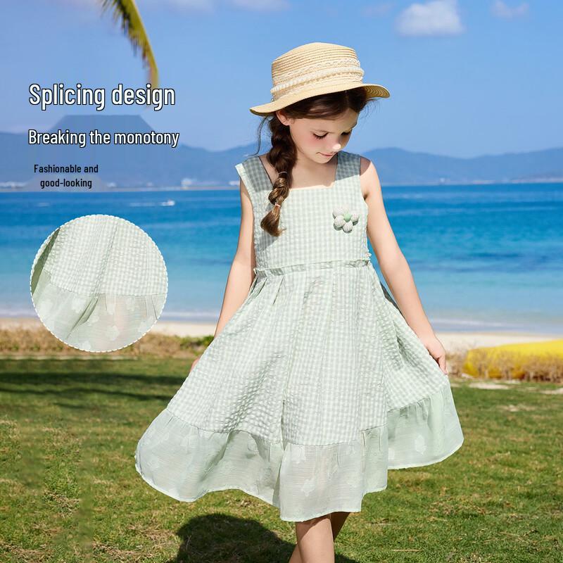 ASK JUNIOR Girls' Summer Sleeveless Princess Dress