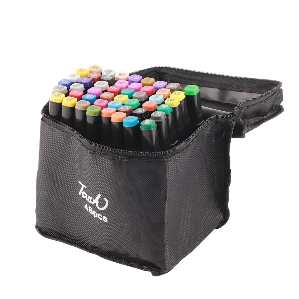 48Pcs Graffiti Markers Safe Double Sided Assorted Colors Oil Based Ink Paint Markers for Card Comic
