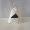 Gray & White Felt Bath Cap  Minimalist Thickened Sauna Hair Drying Cap Absorbent Heat-Preserving with Card Pocket
