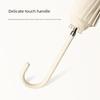 Japan Fashion Fresh Long Handle Umbrella Double Straight Umbrella Women Simple 16-Bone Reinforced Curved Handle Umbrella Printable Logo