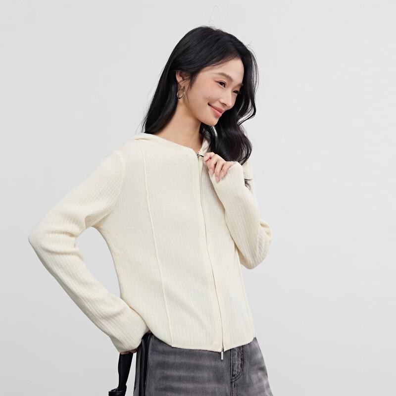 Elva' Island Women's Hooded Slim-Fit Knit Cardigan