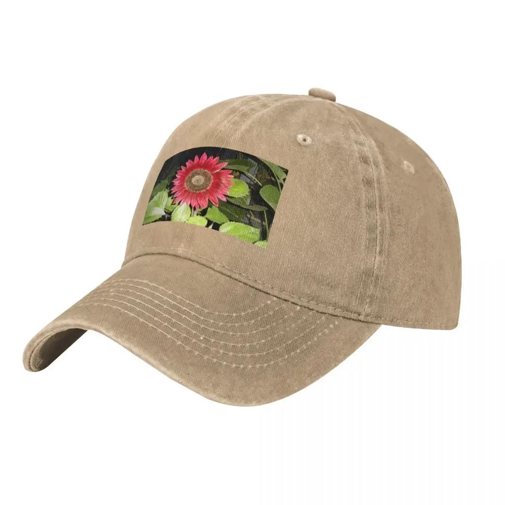 Red Sunflower Baseball Cap Snap Back Hat Fashionable Hat Baseball Cap Cosplay Unisexs Hats Womens